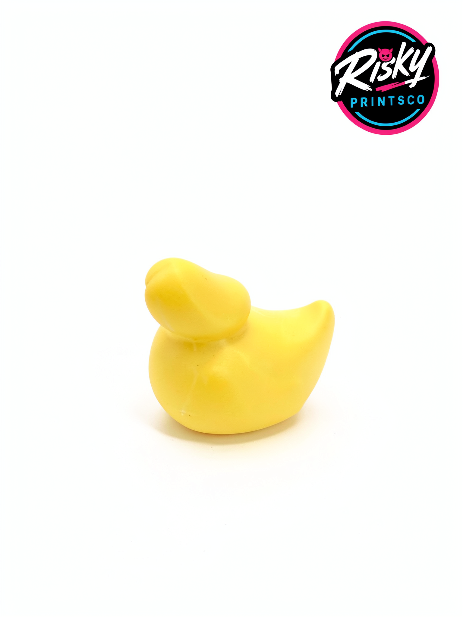 Yellow novelty duck product on a black background